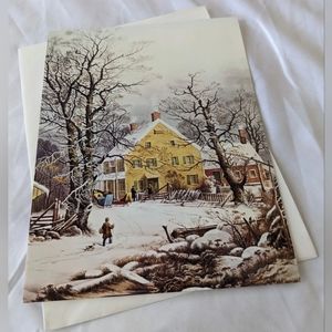 Winter In The Country - A Cold Morning Christmas Cards Set of 8 - NEW